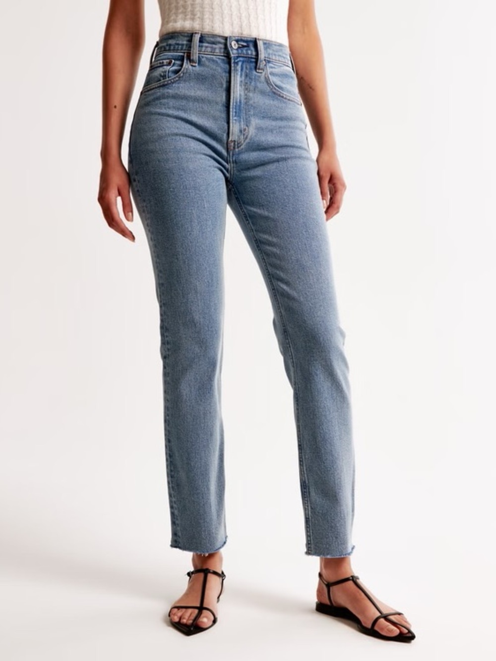 Abercrombie & Fitch High rise ankle straight Jeans